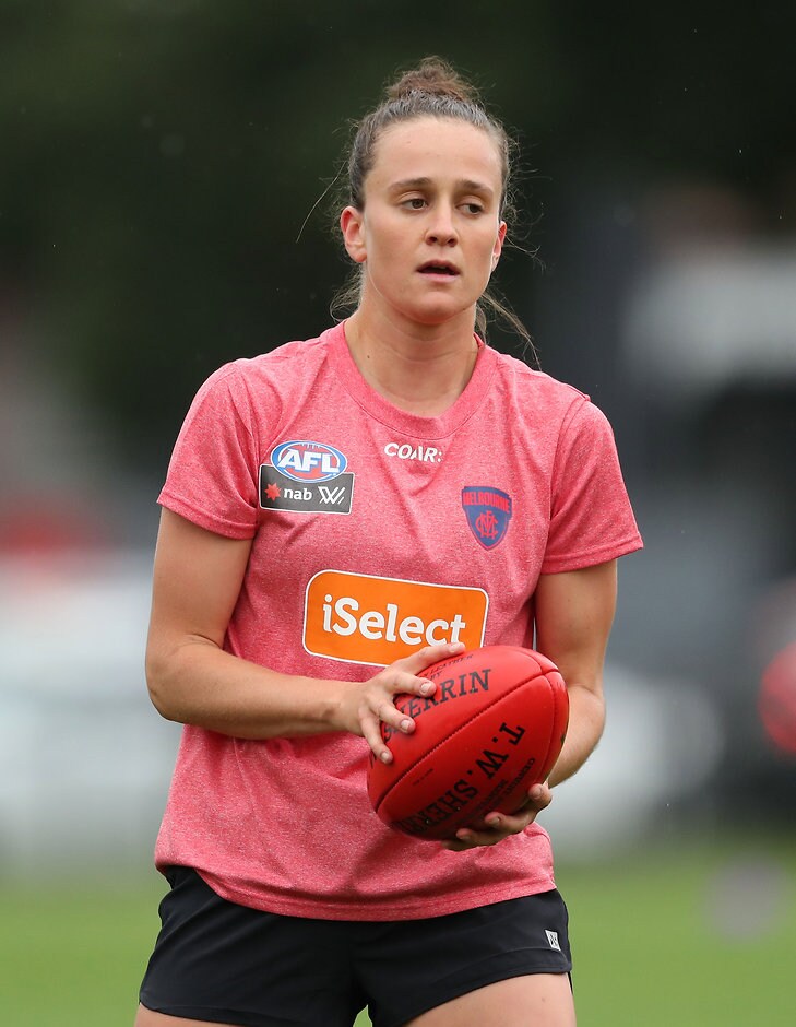 AFL 2016 Training - Melbourne Womens Training 221116 1MELBOURNE, AUSTRALIA - NOVEMBER 22: Harriet Cordner of the Demons during the Melbourne Demons Womens open training session at Goschs Paddock on November 22, 2016 in Melbourne, Australia. (Photo by Scott Barbour/AFL Media)